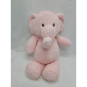 Kelly Baby Pink Elephant Plush Crinkle Rattle 12" Lovey Stuffed Toy Kellytoy